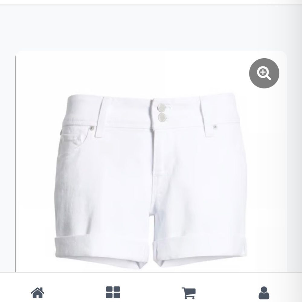 Hudson Jeans White Denim Shorts Croxley Size 25 - Picture 2 of 9